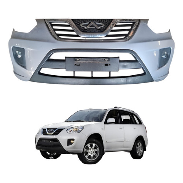 Para Choque Dianteiro Chery Tiggo 2014 2015 2016 Prateado