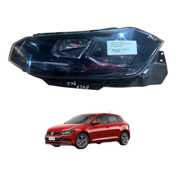 Farol Esquerdo Volkswagen Polo Virtus 2017 2018 2019 2020
