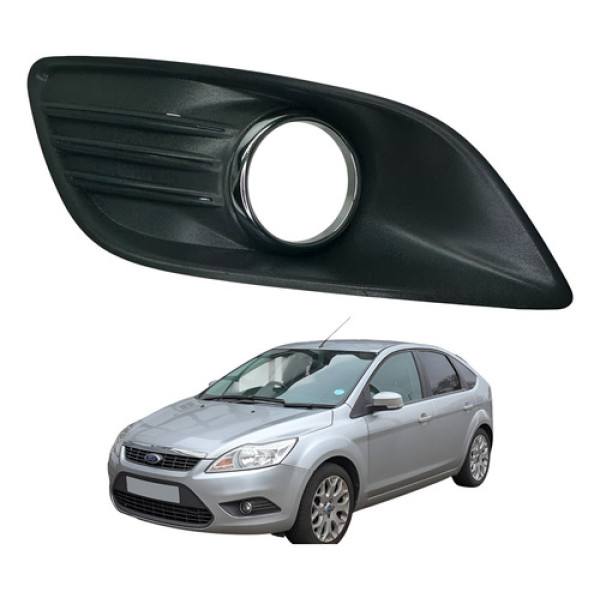 Grade Farol De Milha Lado Esquerdo Ford Focus 2009 2013 Preto Esquerdo