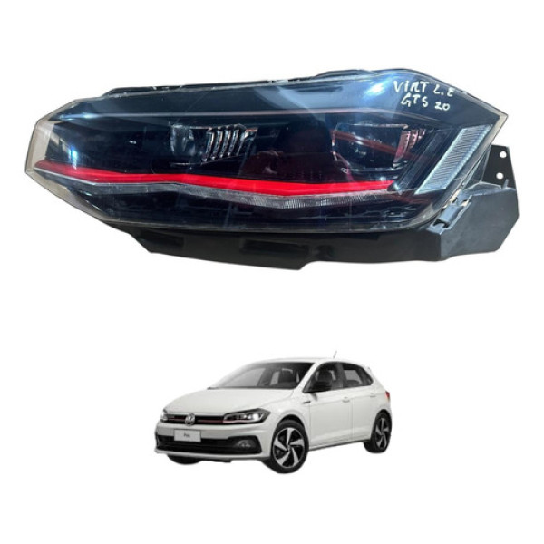 Farol Esquerdo Vw Polo Virtus Gts 2020 2021 2022 2023 2024