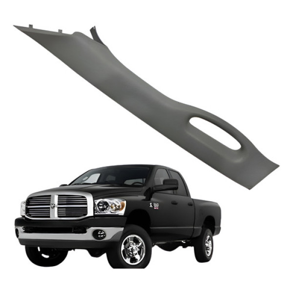 Acabamento Apoio De Braço D.esq Dodge Ram 2500 2007 2010 Cinza