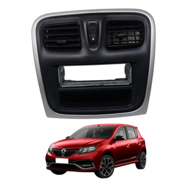 Moldura Rádio Renault Sandero Logan 2014  2018 682606445r